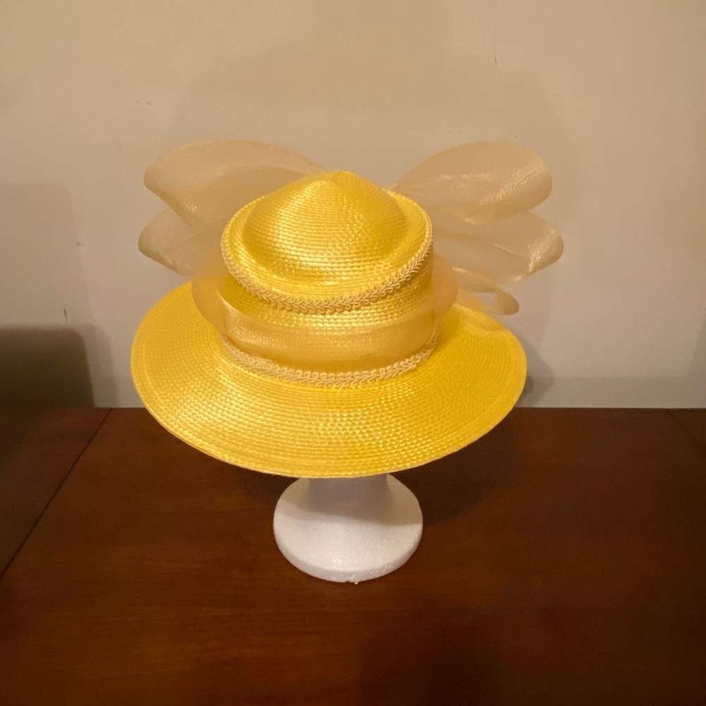 Vintage Kentucky Derby Church Hat Yellow